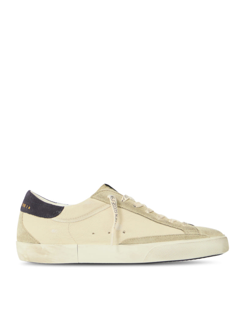 SNEAKERS SUPER-STAR IN PELLE CON INSERTI IN CAMOSCIO