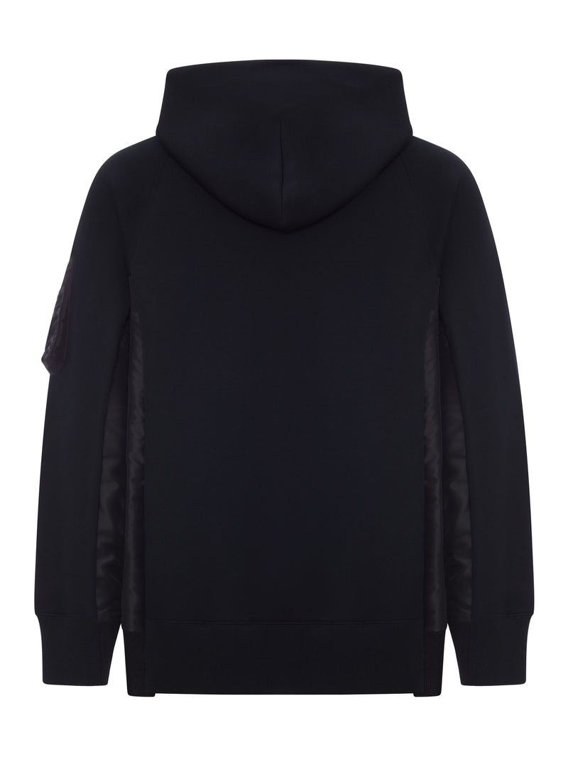 FELPA CON CAPPUCCIO IN COTONE E NYLON