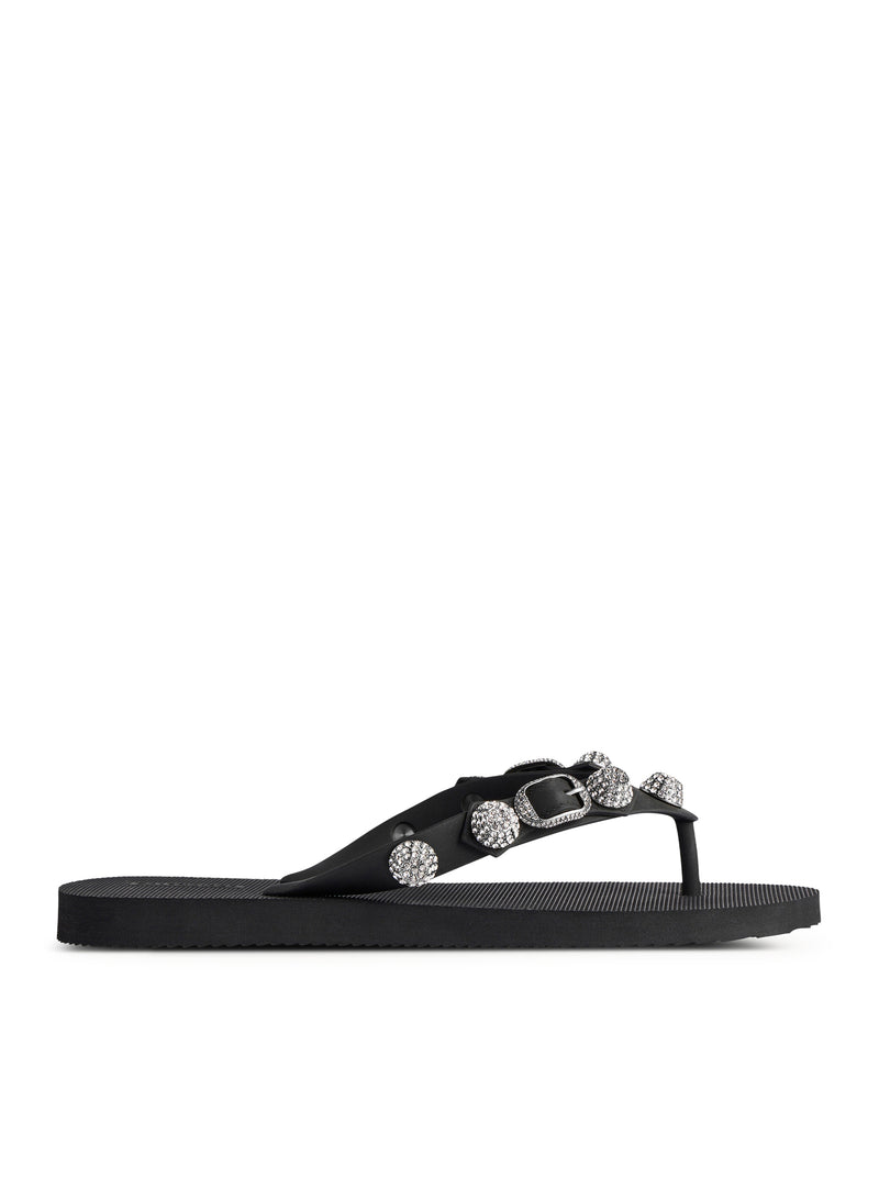 SLIPPERS INFRADITO CAGOLE IN GOMMA NERA