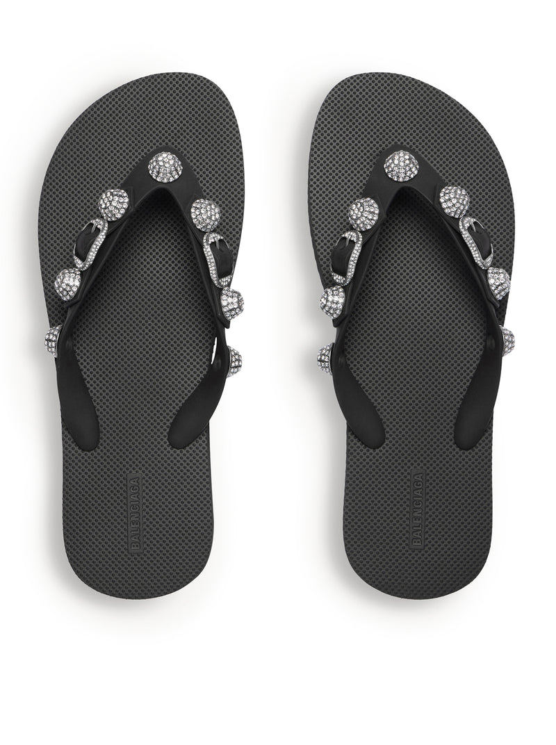 SLIPPERS INFRADITO CAGOLE IN GOMMA NERA