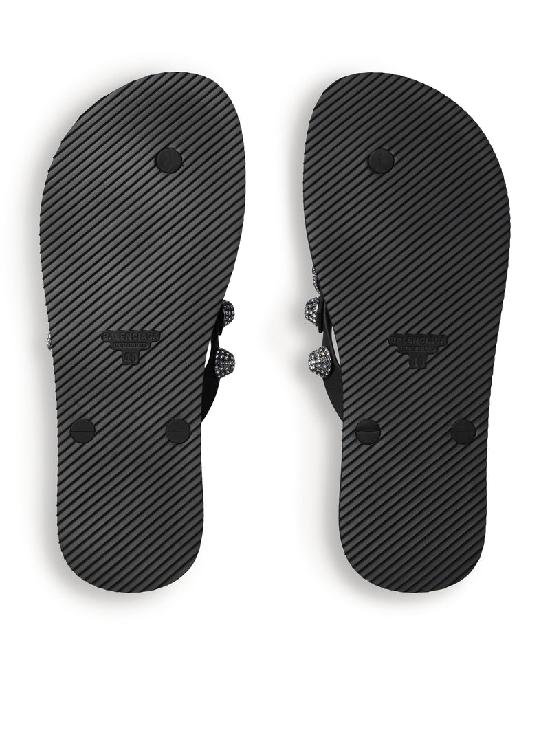 SLIPPERS INFRADITO CAGOLE IN GOMMA NERA