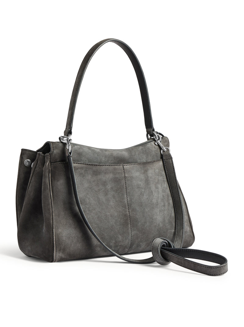BORSA RODEO PICCOLA IN PELLE DI VITELLO SCAMOSCIATA CERATA E PELLE DI VITELLO LISCIA