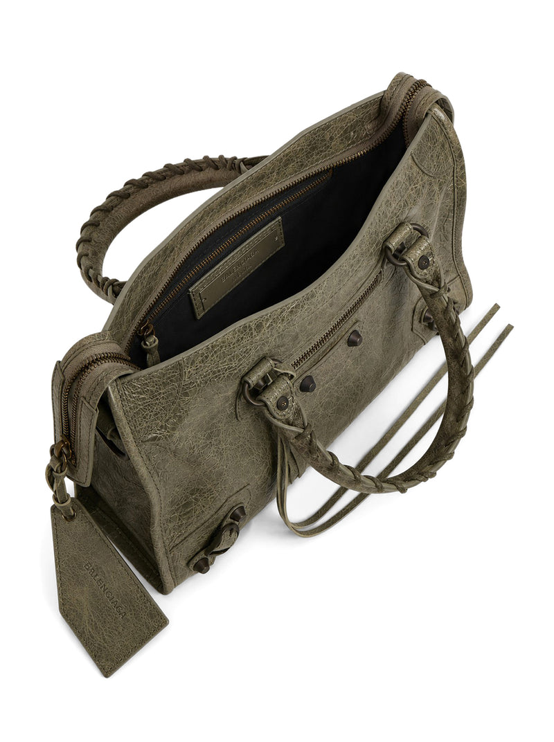 BORSA LE CITY PICCOLA IN PELLE DI AGNELLO ARENA CON FINITURE OTTONE