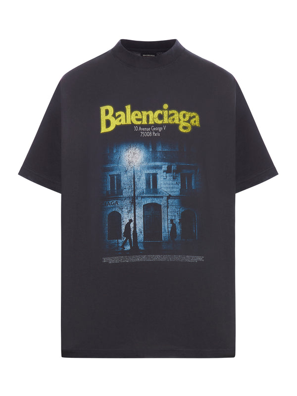 T-SHIRT OVERSIZE IN JERSEY NERO DRY