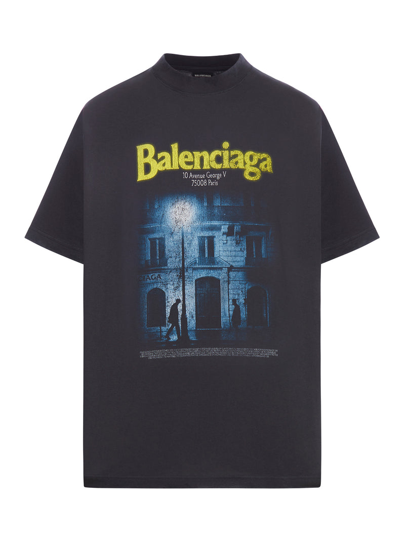 T-SHIRT OVERSIZE IN JERSEY NERO DRY