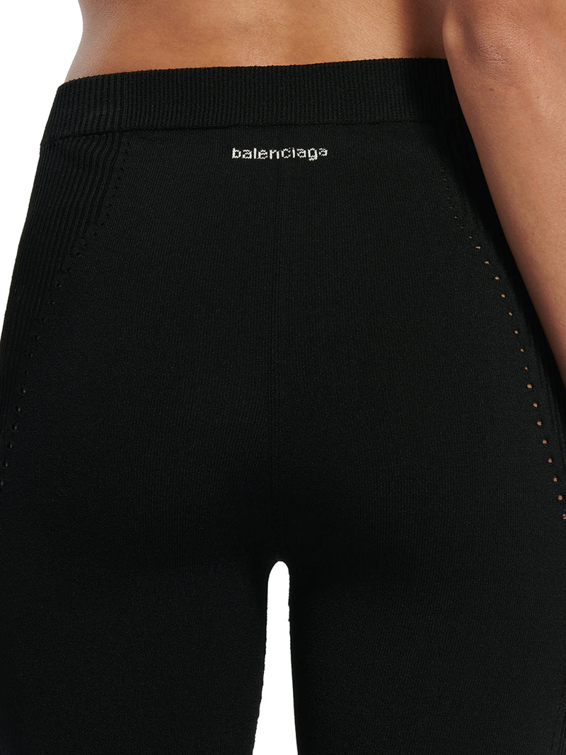 LEGGINGS TECHWEAR IN MAGLIA SPORTIVA NERA