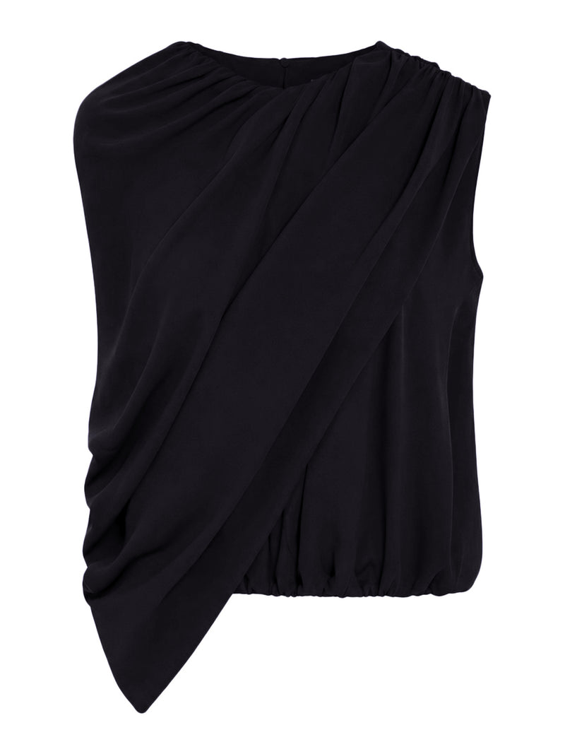 TOP MANTELLA IN CADY DI SETA