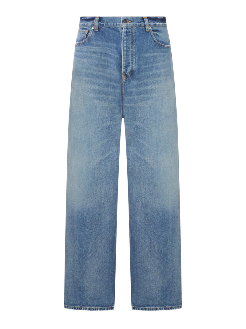 JEANS BAGGY IN DENIM ORGANICO BLU SCURO