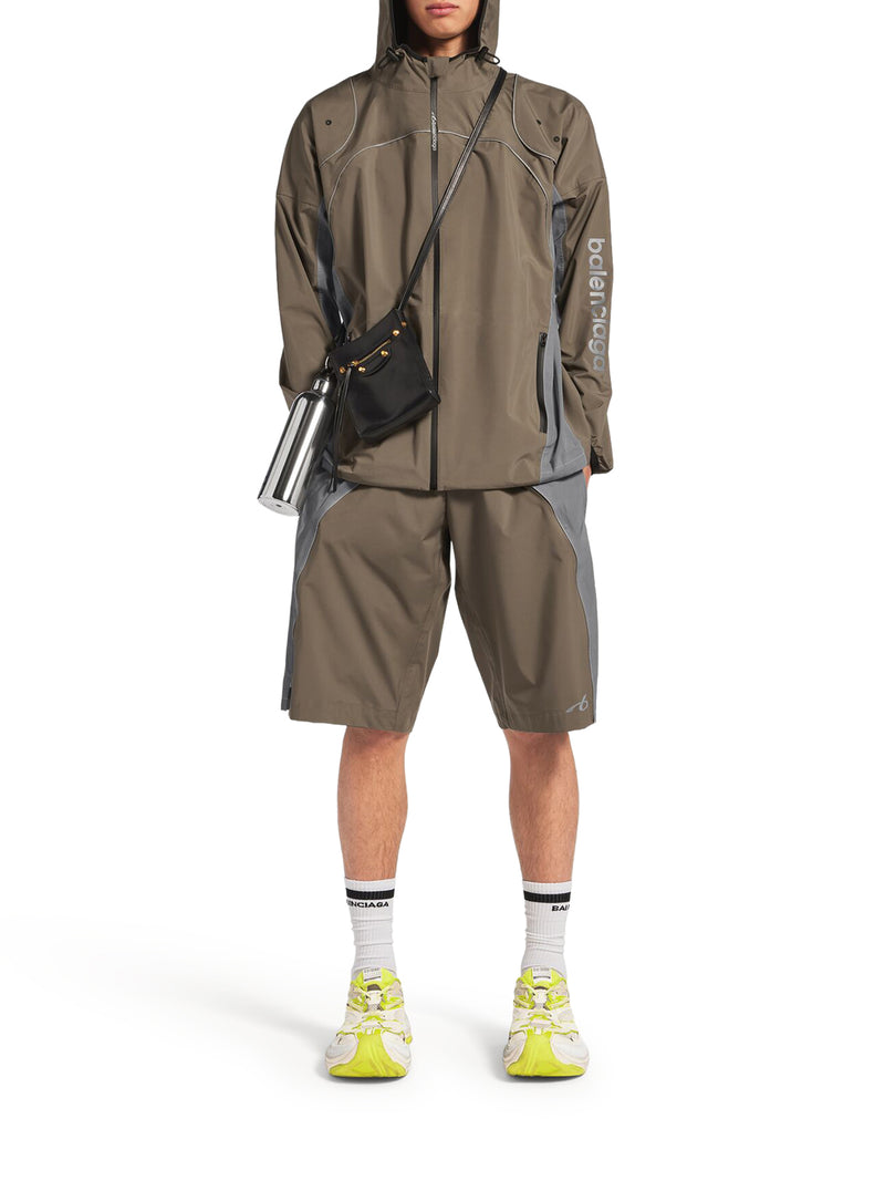GIACCA CON ZIP TECHWEAR DA UOMO IN GRIGIO
