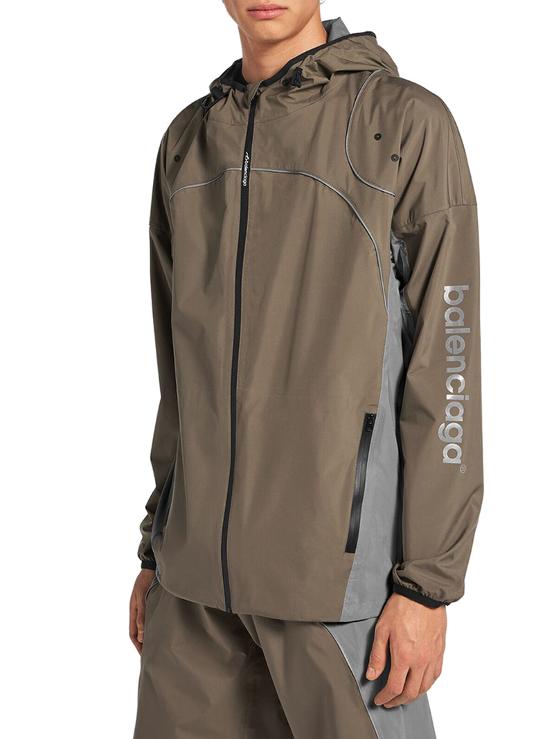 GIACCA CON ZIP TECHWEAR DA UOMO IN GRIGIO