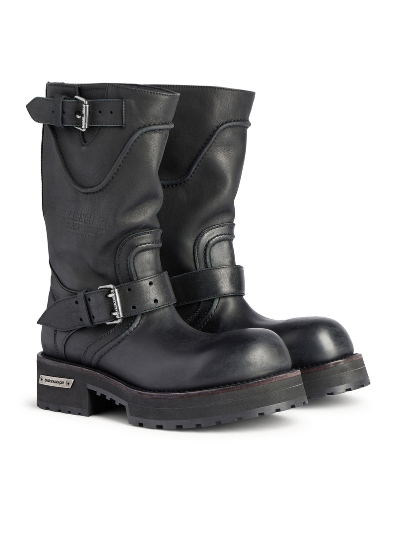 STIVALI VENOM IN PELLE EFFETTO WORN-OUT