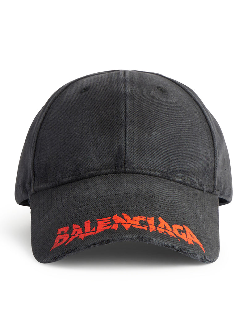 CAPPELLO LOGO IN DRILL DI COTONE NERO