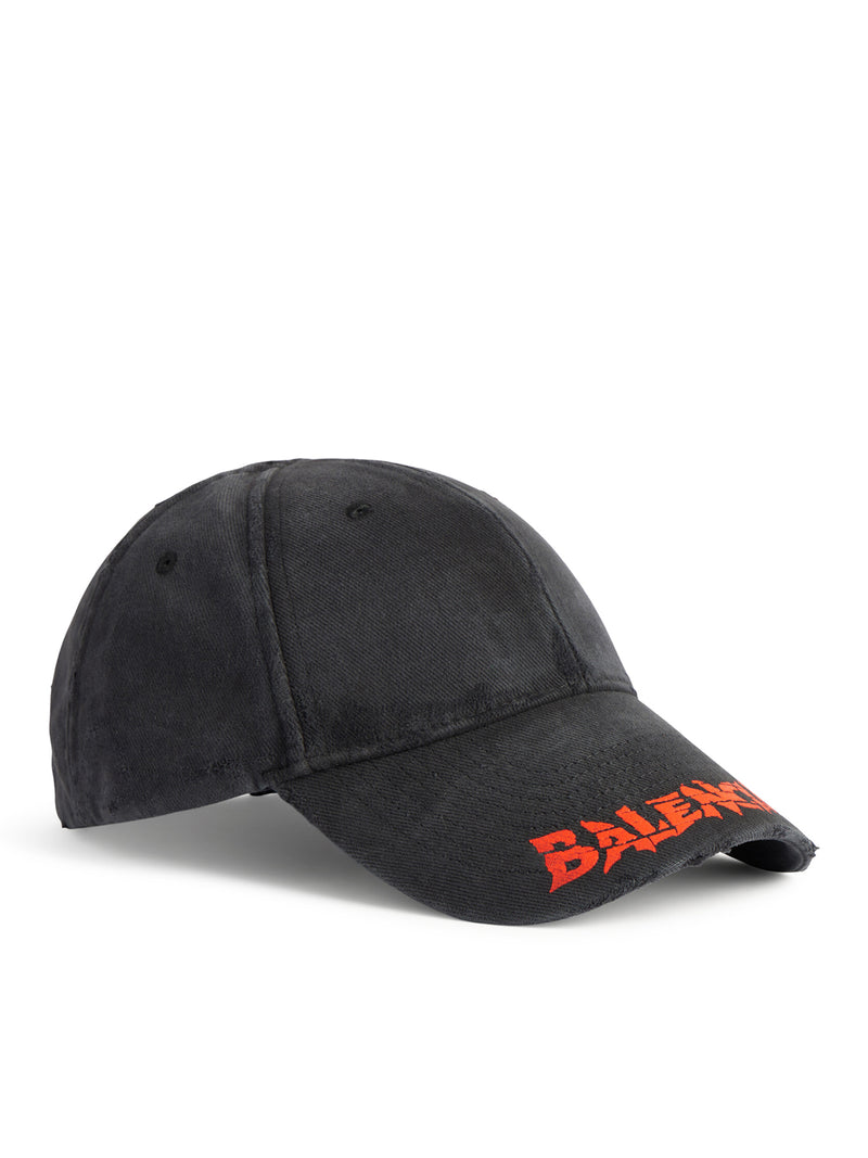 CAPPELLO LOGO IN DRILL DI COTONE NERO