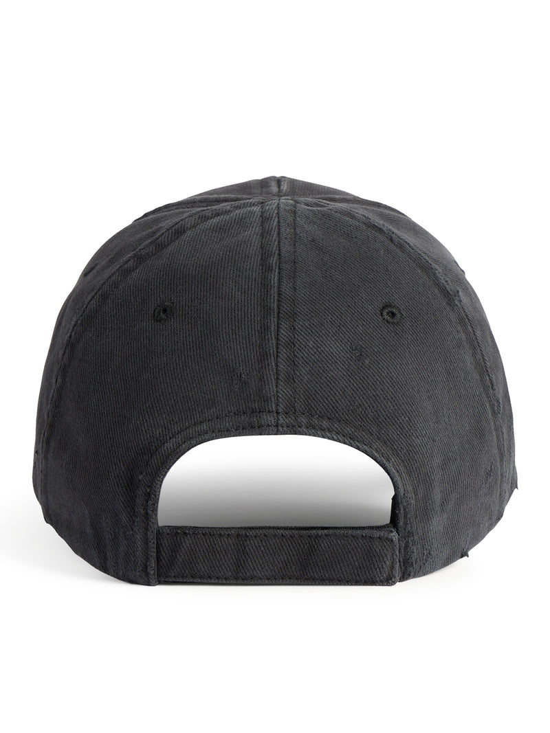 CAPPELLO LOGO IN DRILL DI COTONE NERO