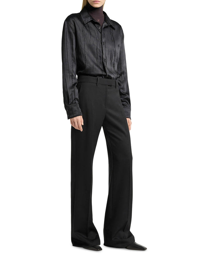 CAMICIA OVERSIZE IN RASO CRINKLED