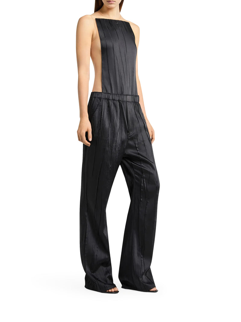 PANTALONI AMPI IN RASO STROPICCIATO
