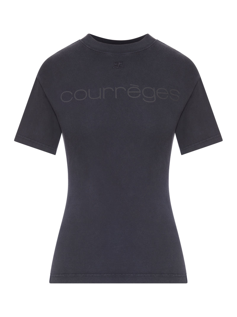 T-SHIRT DAL TAGLIO SFIANCATO CON LOGO