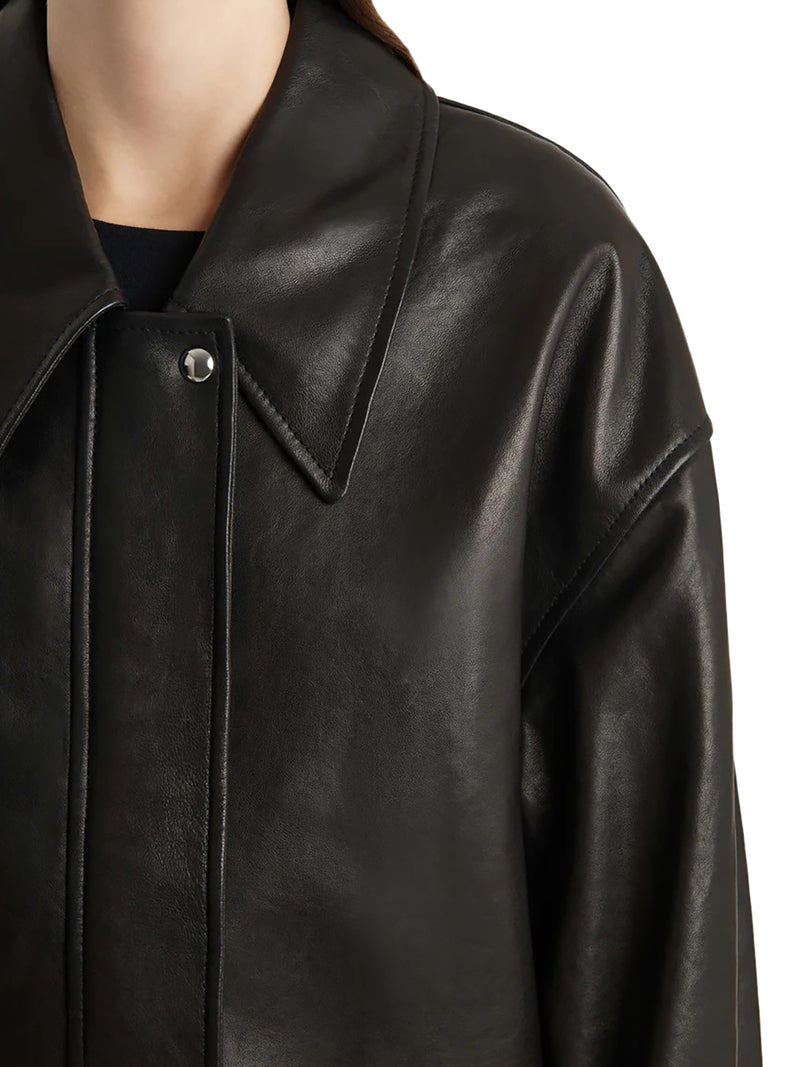 BOMBER IN PELLE SHELMAN CON COLLO AMPIO