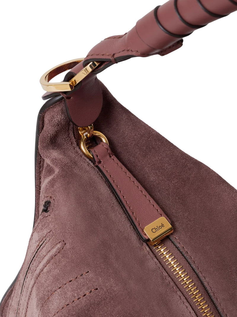 BORSA A SPALLA MARCIE PICCOLA IN PELLE SCAMOSCIATA