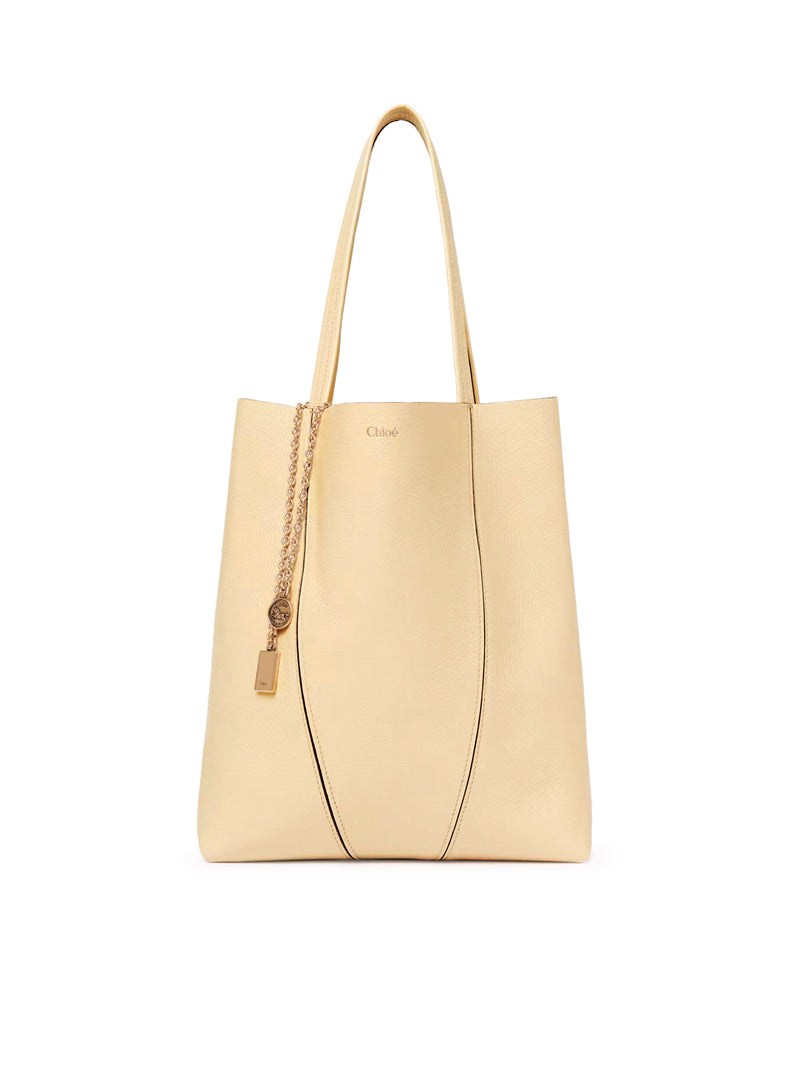 TOTE BAG CHLOÉ SPIN IN PELLE GRANATA