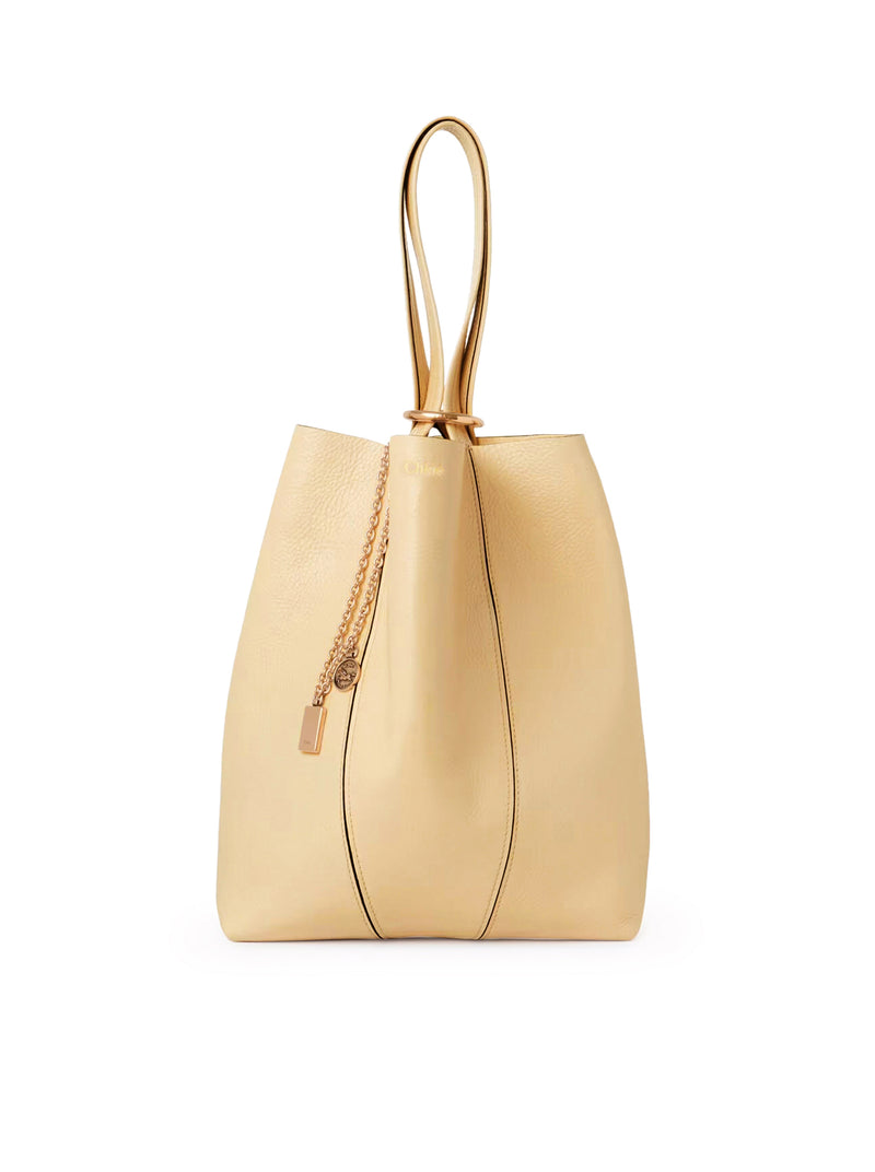 TOTE BAG CHLOÉ SPIN IN PELLE GRANATA
