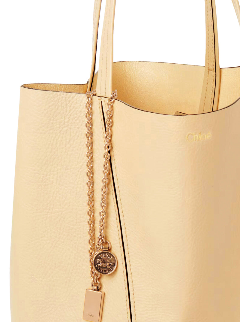 TOTE BAG CHLOÉ SPIN IN PELLE GRANATA