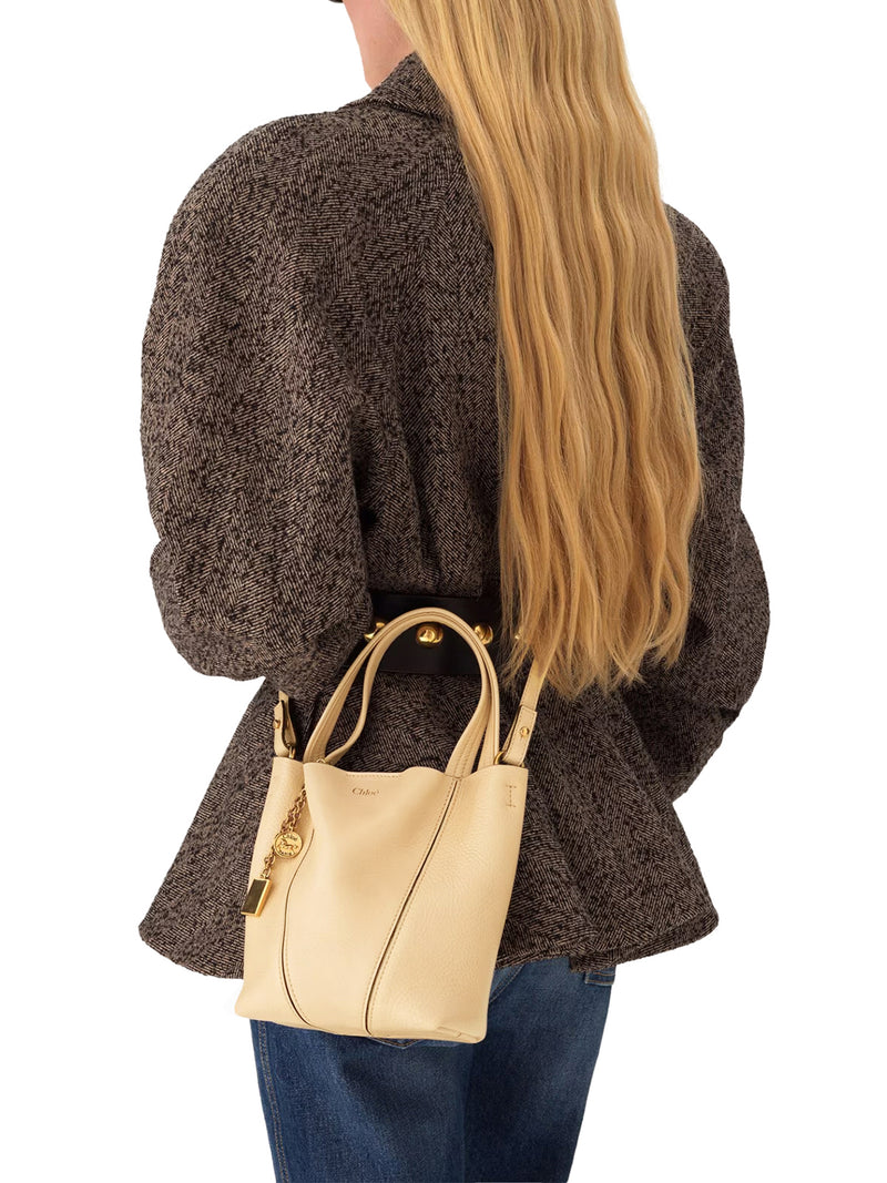TOTE BAG PICCOLA CHLOÉ SPIN IN PELLE