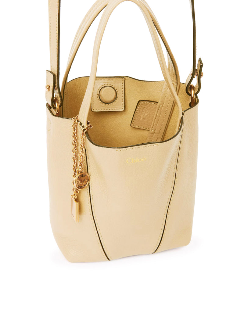 TOTE BAG PICCOLA CHLOÉ SPIN IN PELLE