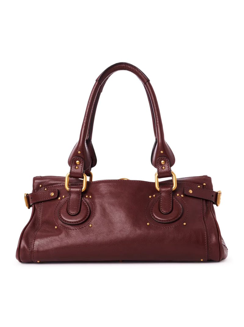 BORSA PADDINGTON IN PELLE GRANATA