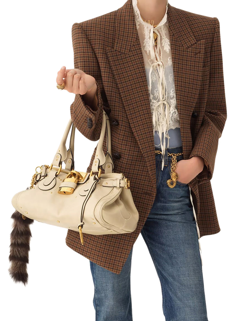 BORSA PADDINGTON IN PELLE GRANATA