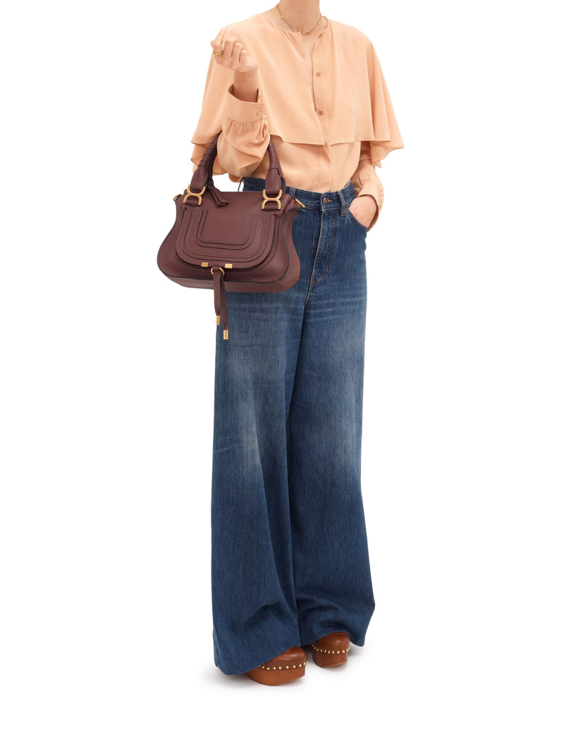 BORSA MARCIE PICCOLA IN PELLE GRANATA