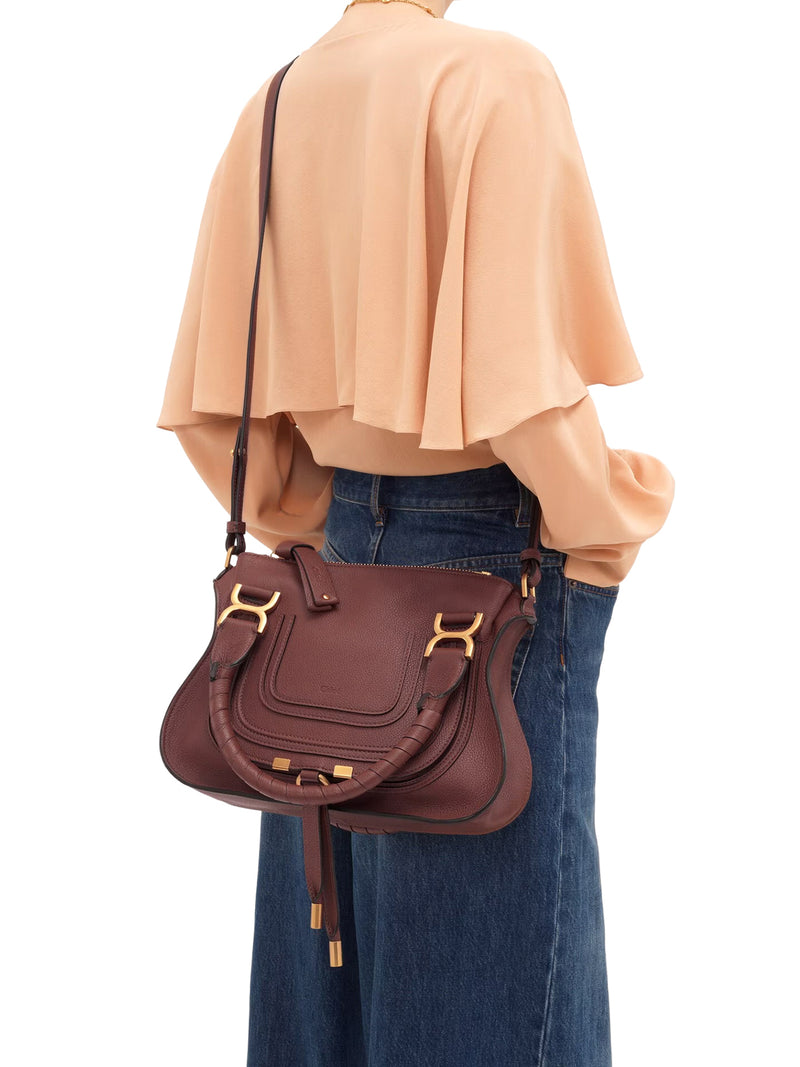BORSA MARCIE PICCOLA IN PELLE GRANATA