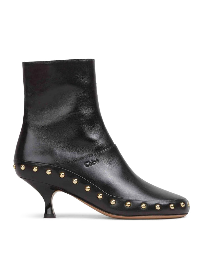 STIVALI JUNIE IN PELLE CON DETTAGLI BORCHIATI
