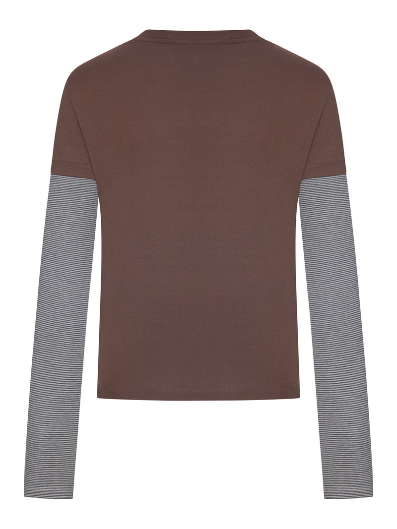 T-SHIRT A MANICHE LUNGHE LAYERED