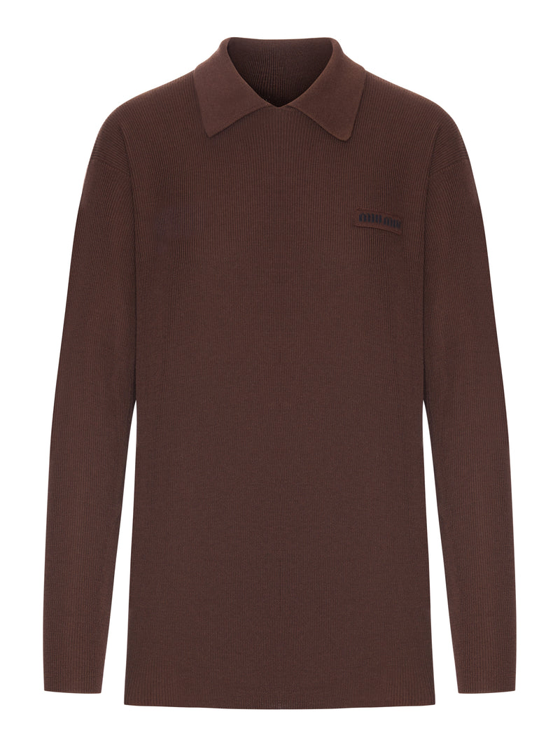 MAGLIA POLO IN LANA A COSTE