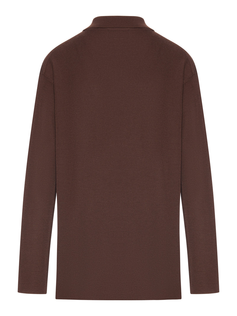 MAGLIA POLO IN LANA A COSTE