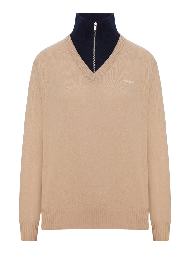 MAGLIA COLLO ALTO IN CASHMERE