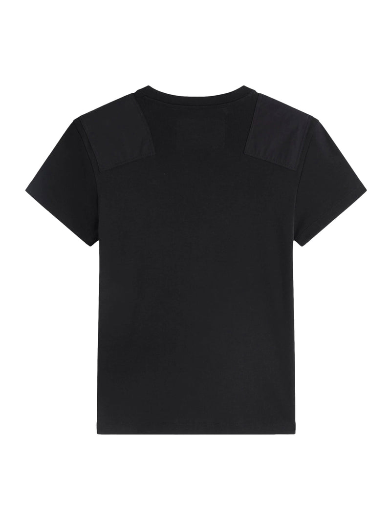 T-SHIRT CON TOPPE IN COTONE NERO