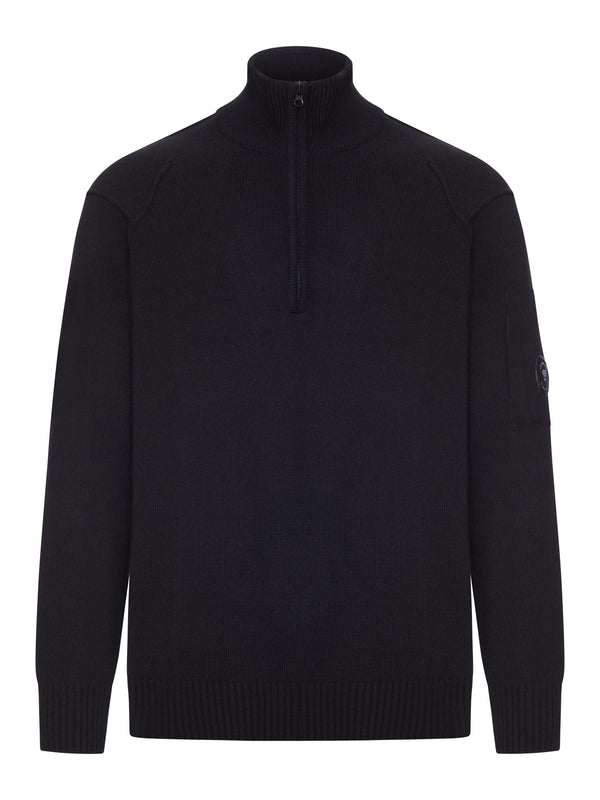 MAGLIONE IN LANA A COLLO ALTO CON ZIP