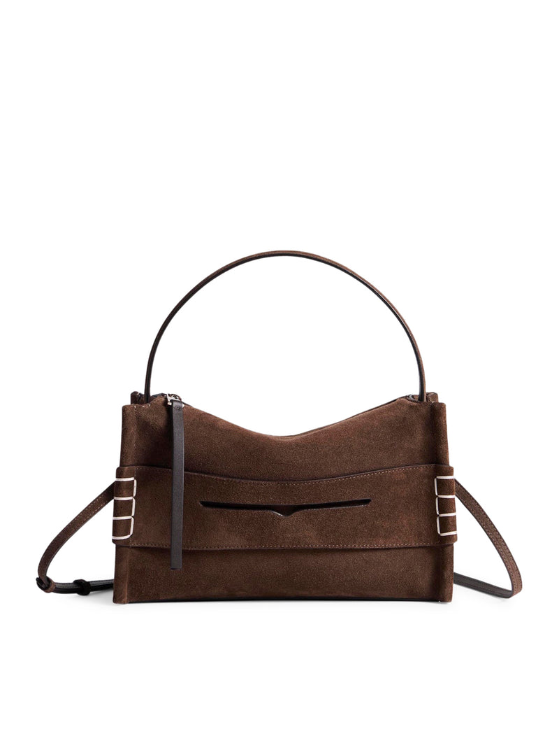 LOAFER BAG IN SUEDE MARRONE