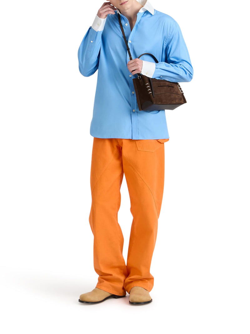LOAFER BAG IN SUEDE MARRONE