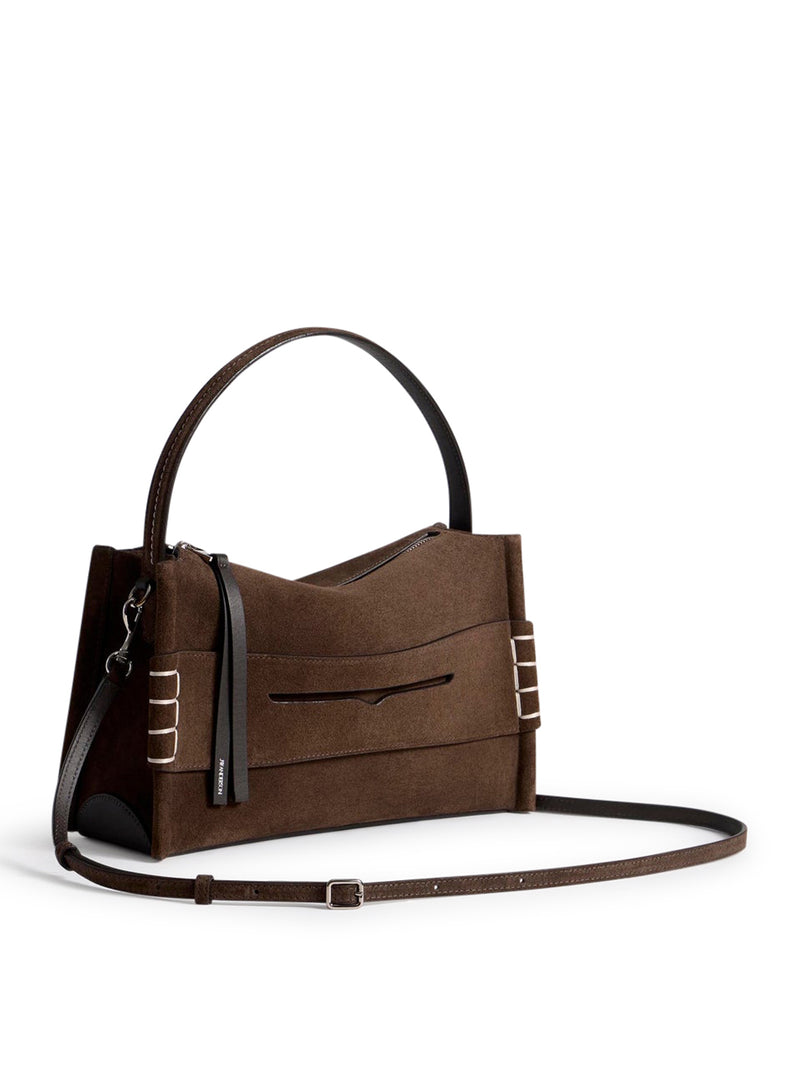 LOAFER BAG IN SUEDE MARRONE