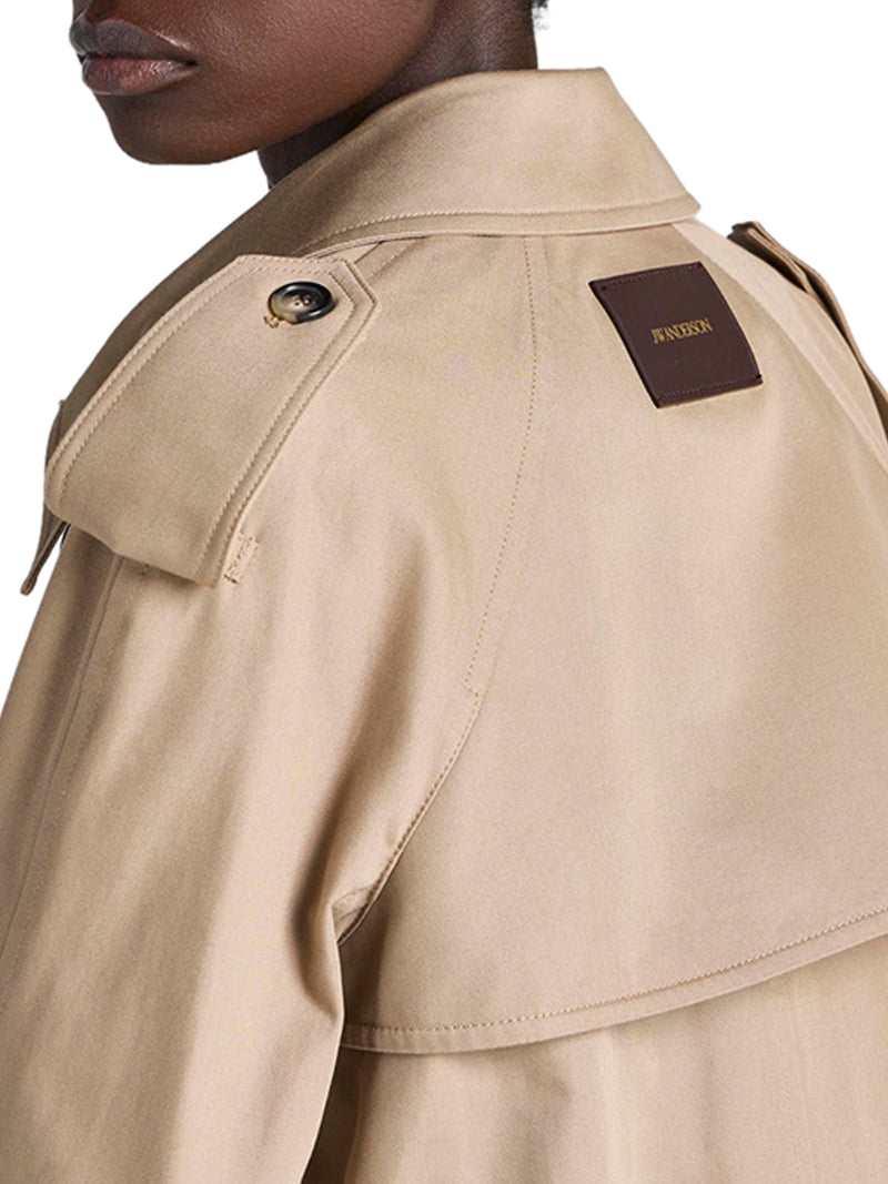 TRENCH CROP IN COTONE IMPERMEABILE