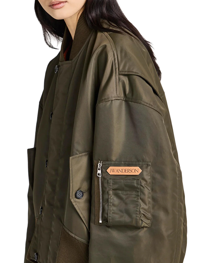 BOMBER OVERSIZED IN TESSUTO TECNICO