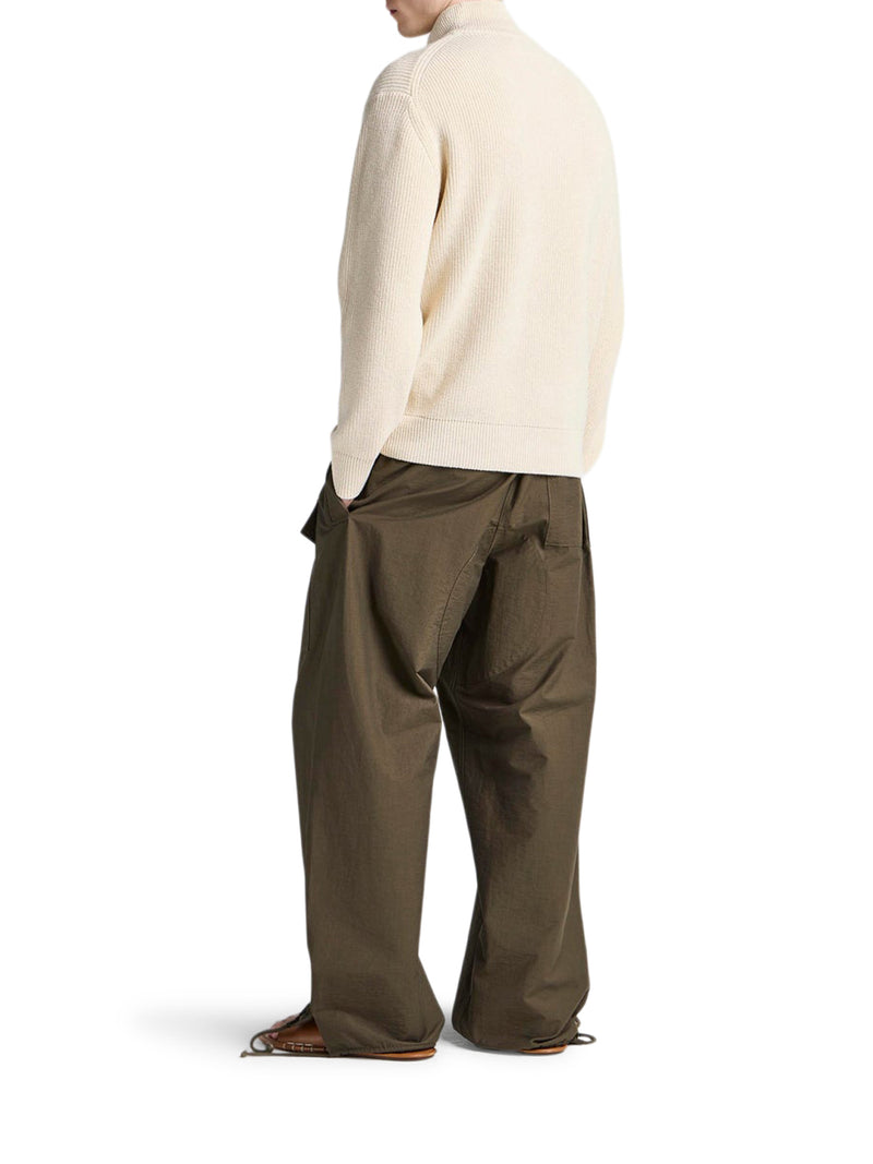 MAGLIA A COSTE CON COLLO ALTO E ZIP