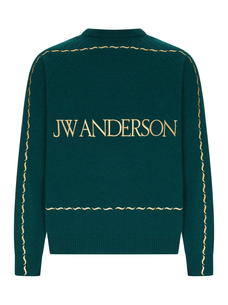 MAGLIA IN LANA CON LOGO A CONRASTO