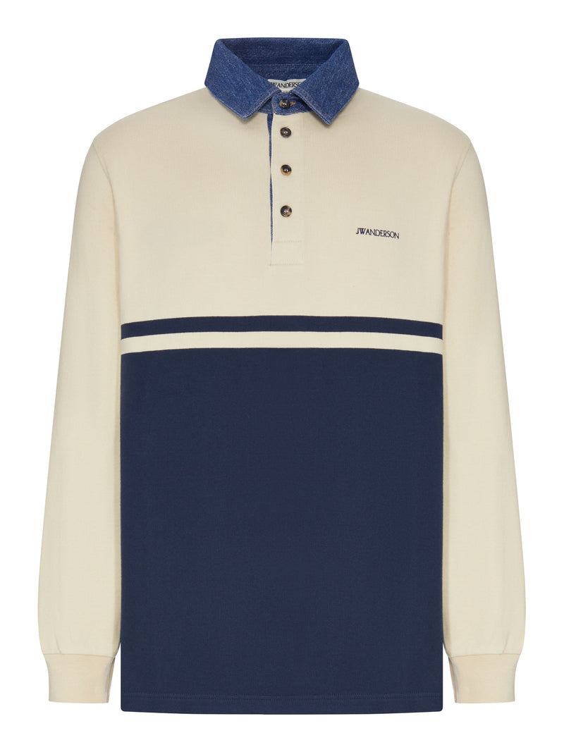 POLO BICOLORE IN COTONE