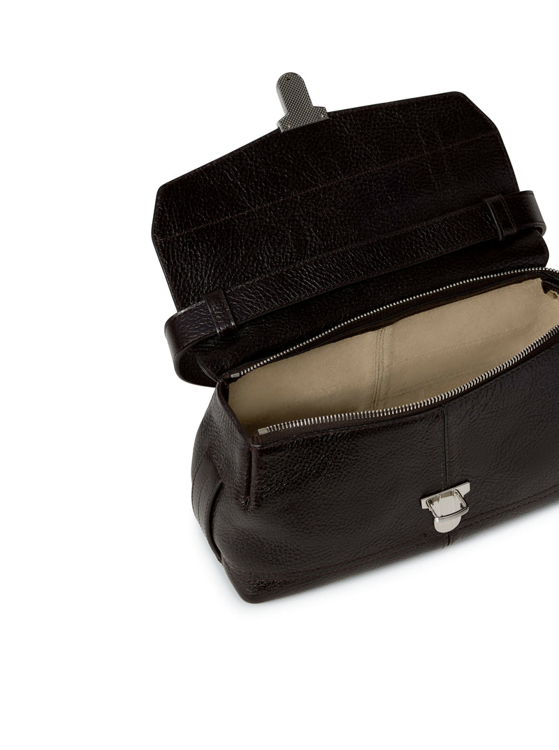 BORSA PICCOLA GEAR IN PELLE MARTELLATA