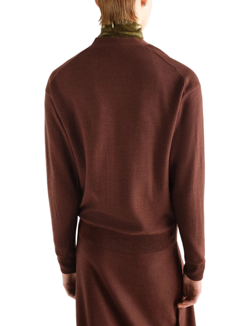 CARDIGAN RELAXED TWISTED IN MISTO LANA MERINO