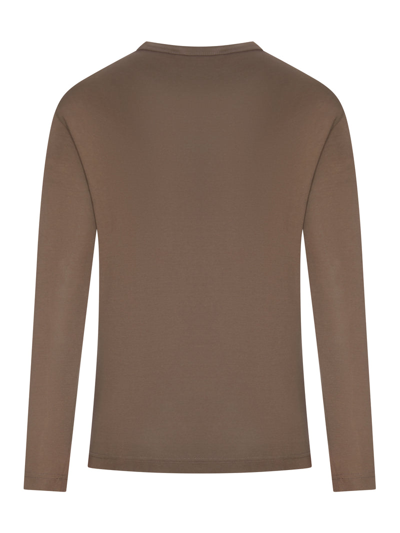 T-SHIRT A MANICHE LUNGHE IN COTONE